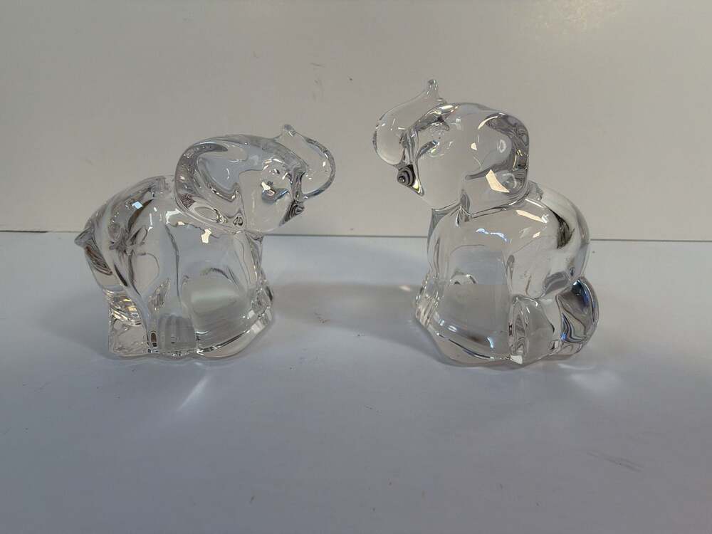 Lenox Fine Crystal Elephant Salt & Pepper Shakers -
